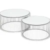 KARE Design Tables Basses|Table Basse Wire Argente (2/Set)