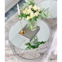 KARE Design Tables Basses|Table Basse Wire Argente (2/Set)