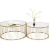 KARE Design Tables Basses|Table Basse Wire Laiton (2/Set)