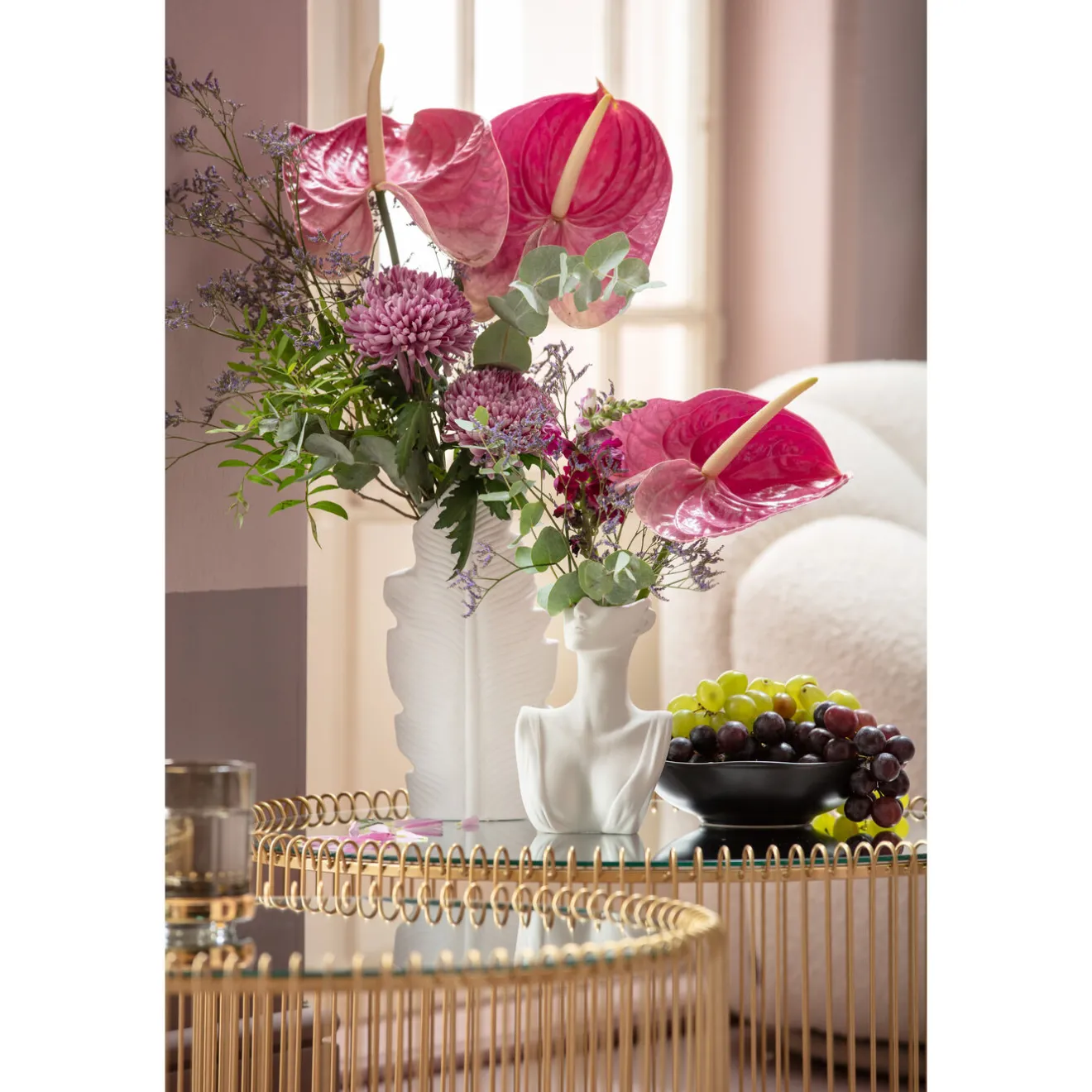 KARE Design Tables Basses|Table Basse Wire Laiton (2/Set)