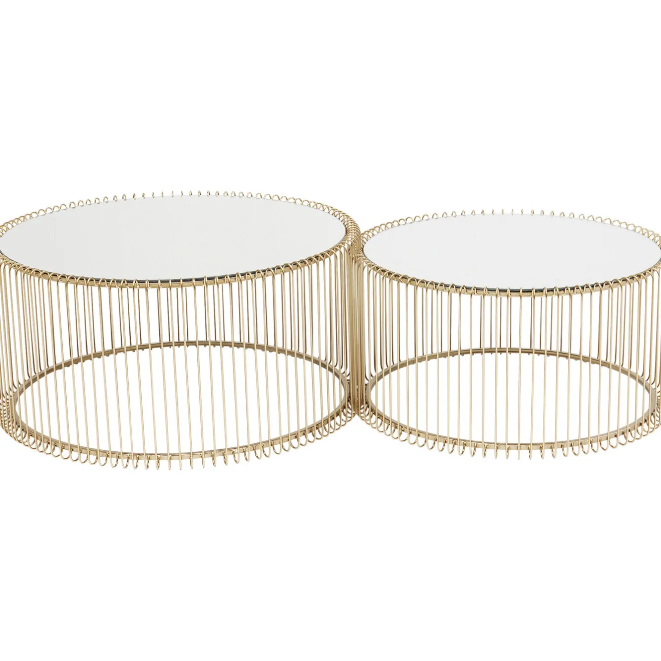 KARE Design Tables Basses|Table Basse Wire Laiton (2/Set)