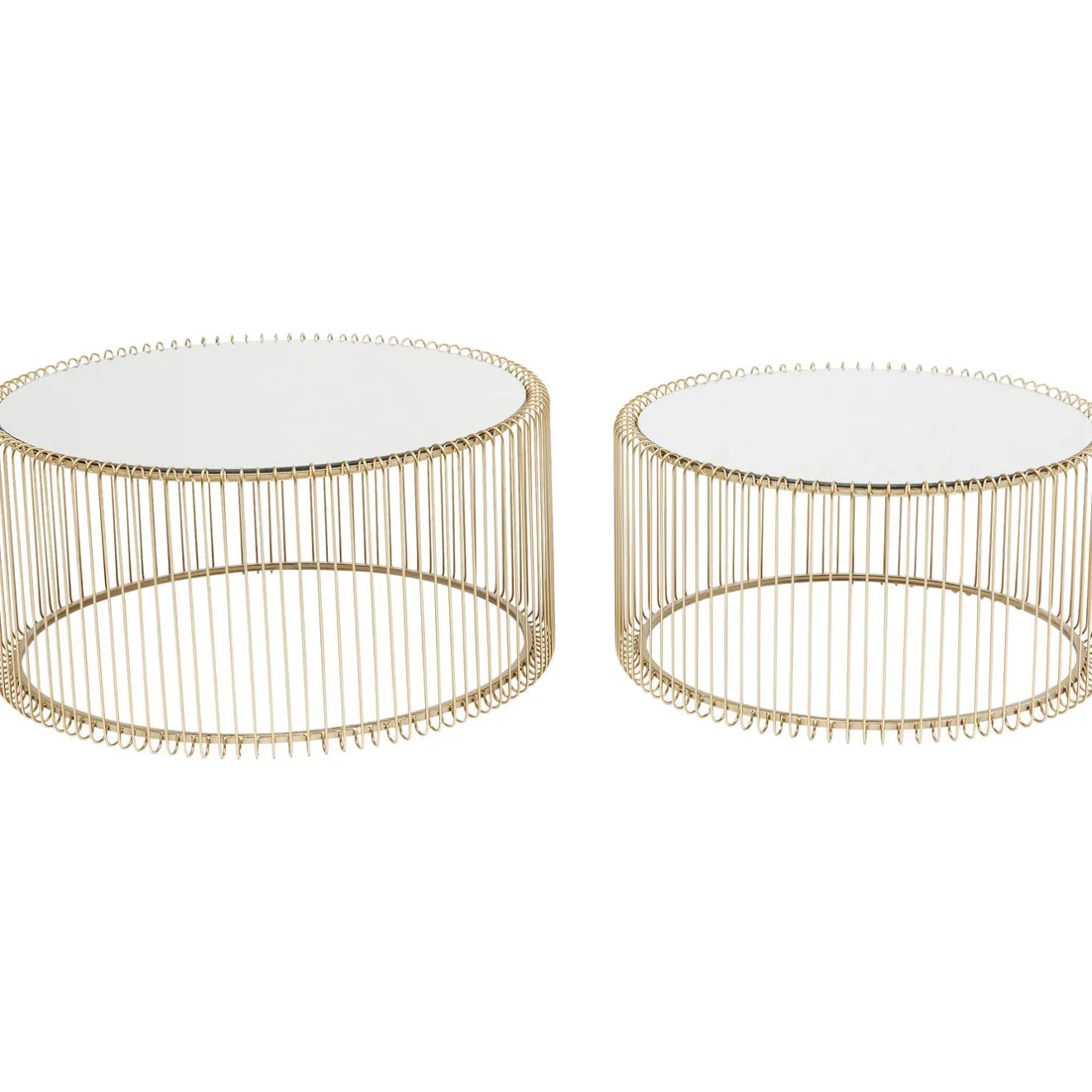 KARE Design Tables Basses|Table Basse Wire Laiton (2/Set)