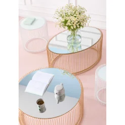 KARE Design Tables Basses|Table Basse Wire Uno Laiton 60X90Cm