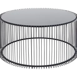 KARE Design Tables Basses|Table Basse Wire Uno Noir O80Cm