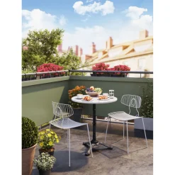 KARE Design Autres Meubles Extérieurs|Table Bistrot Kaffeehaus Blanc O 60