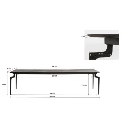 KARE Design Tables À Manger|Table Bug 200X90Cm