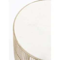 KARE Design Tables D'Appoint|Table D Appoint Beam Marbre Blanc-Laiton O32Cm