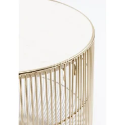 KARE Design Tables D'Appoint|Table D Appoint Beam Marbre Blanc-Laiton O32Cm