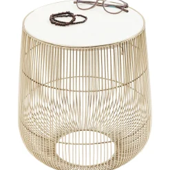 KARE Design Tables D'Appoint|Table D Appoint Beam Marbre Blanc-Laiton O32Cm