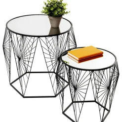 KARE Design Tables D'Appoint|Table D Appoint Cobweb Noir (2/Set)