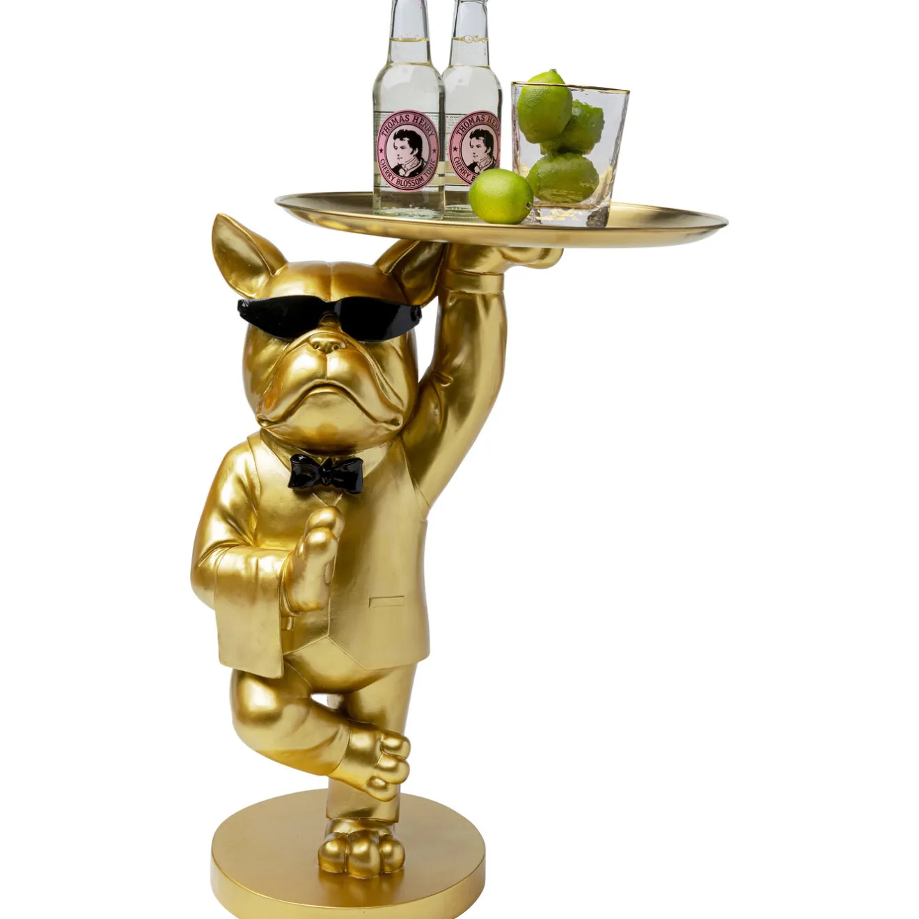 KARE Design Tables D'Appoint|Table D Appoint Cool Bulldog Tray Dore 34X55Cm