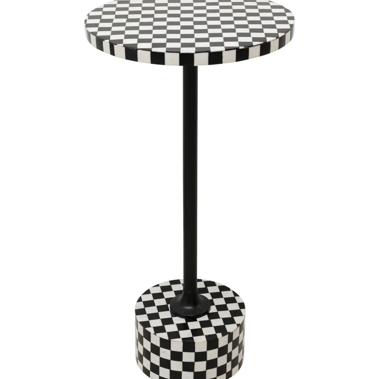 KARE Design Tables D'Appoint|Table D Appoint Domero Chess Noir Blanc O25Cm