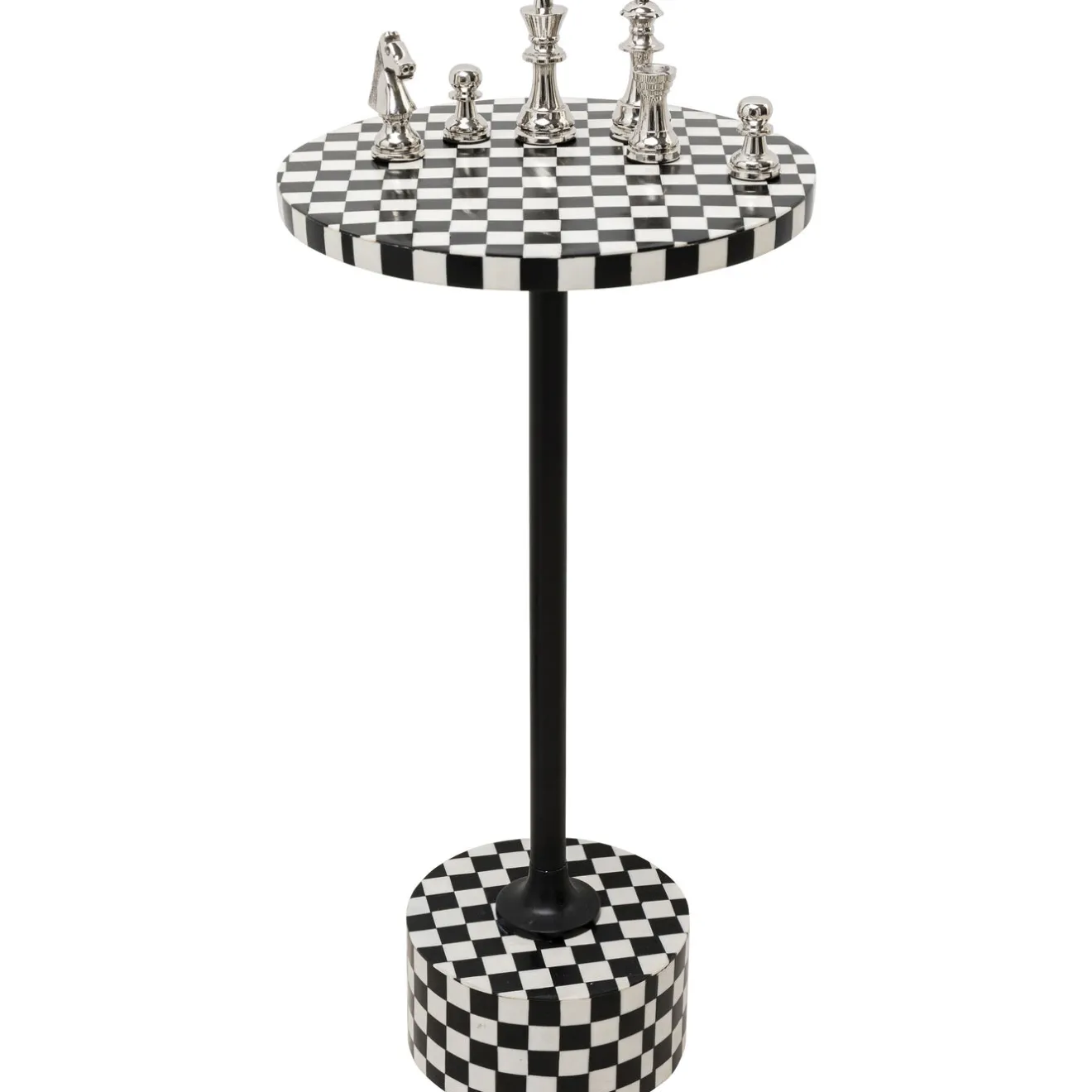 KARE Design Tables D'Appoint|Table D Appoint Domero Chess Noir Blanc O25Cm