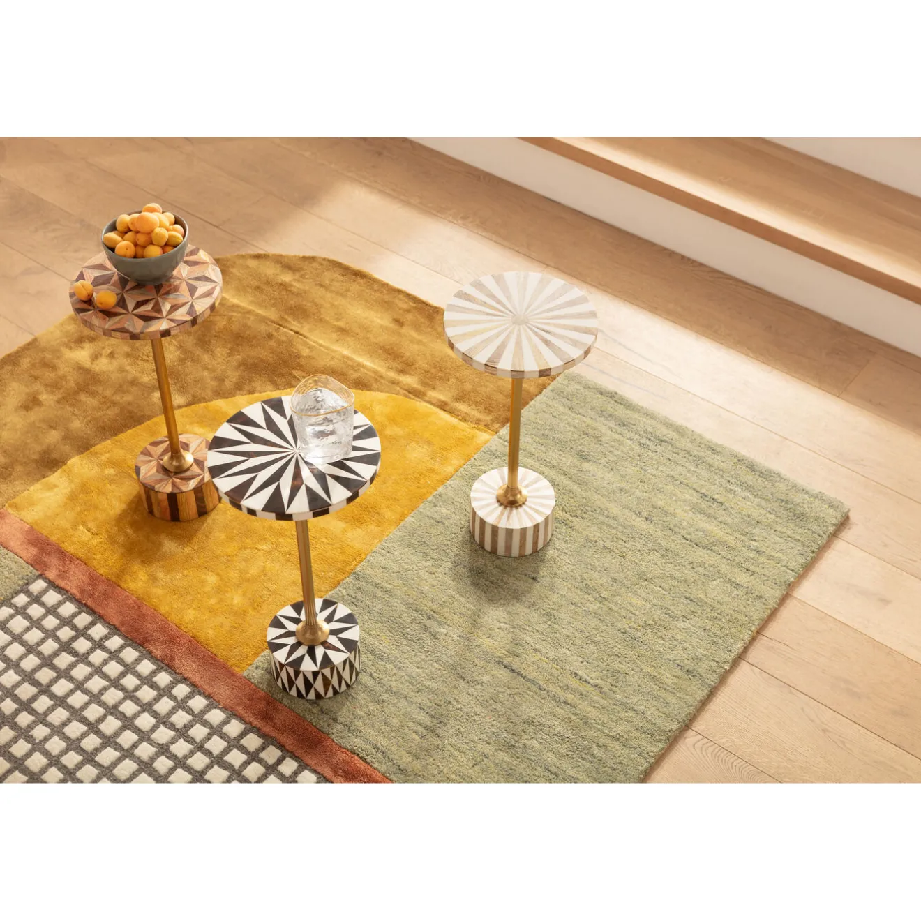 KARE Design Tables D'Appoint|Table D Appoint Domero Cirque Laiton Blanc O25Cm