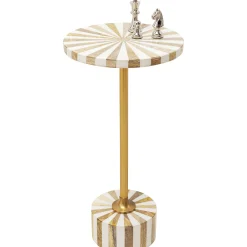 KARE Design Tables D'Appoint|Table D Appoint Domero Cirque Laiton Blanc O25Cm