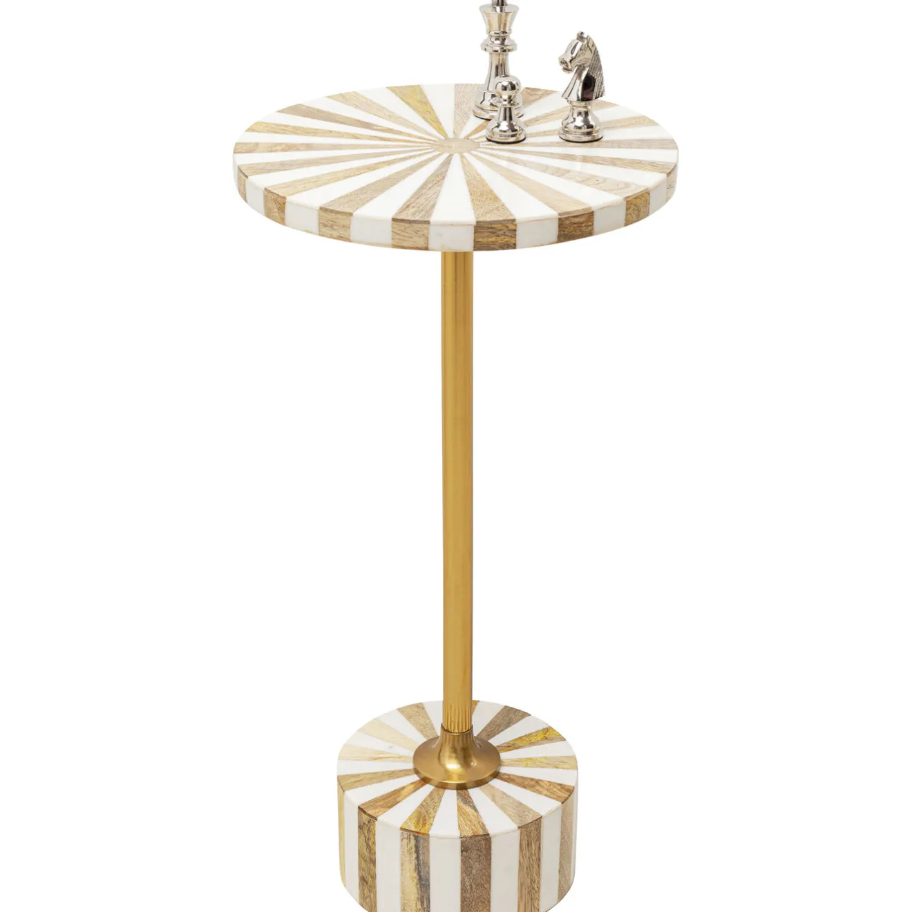 KARE Design Tables D'Appoint|Table D Appoint Domero Cirque Laiton Blanc O25Cm