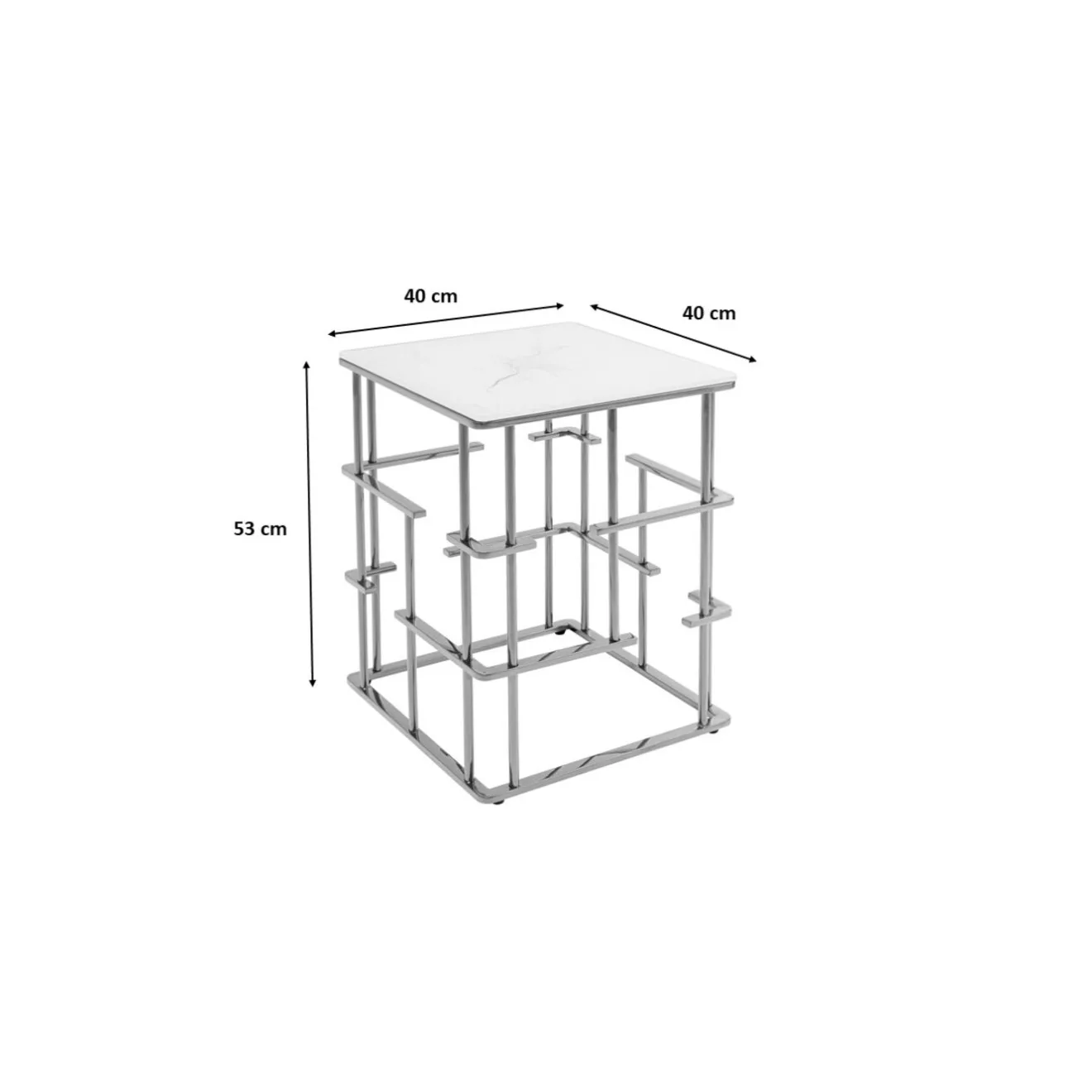 KARE Design Tables D'Appoint|Table D Appoint Rome Argente 40X40Cm