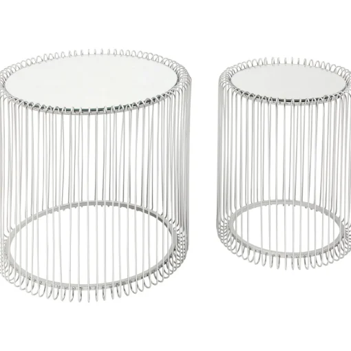 KARE Design Tables D'Appoint|Table D Appoint Wire Argente (2/Set)