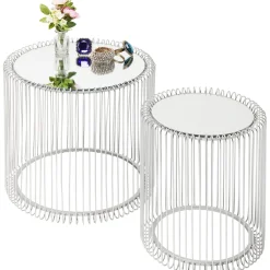 KARE Design Tables D'Appoint|Table D Appoint Wire Argente (2/Set)