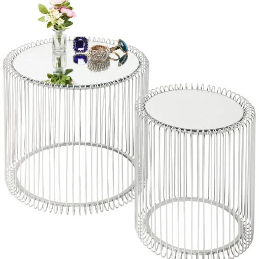 KARE Design Tables D'Appoint|Table D Appoint Wire Argente (2/Set)