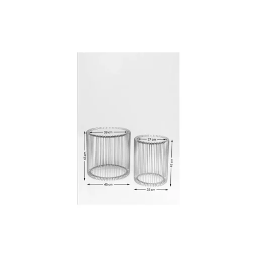 KARE Design Tables D'Appoint|Table D Appoint Wire Argente (2/Set)