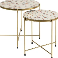 KARE Design Tables D'Appoint|Table D Apppoint Priya Blanc (2/Set)