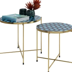 KARE Design Tables D'Appoint|Table D Apppoint Priya Bleu (2/Set)