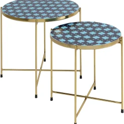 KARE Design Tables D'Appoint|Table D Apppoint Priya Bleu (2/Set)