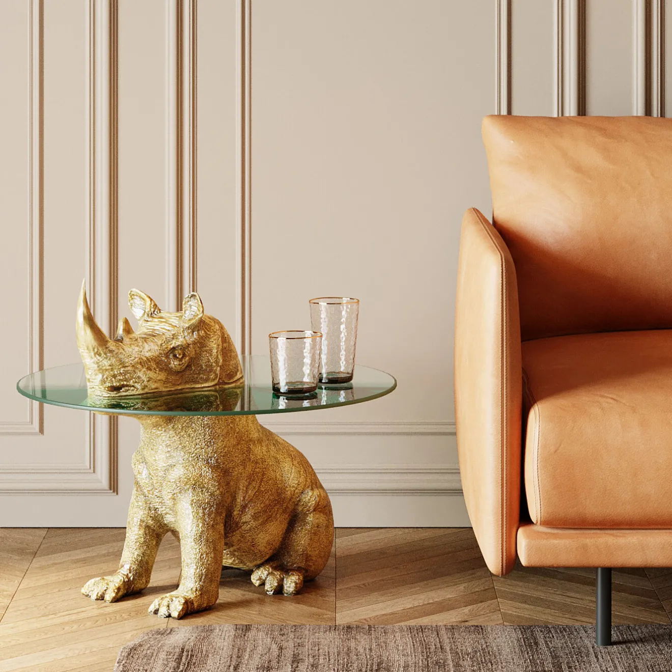 KARE Design Tables D'Appoint|Table D´Appoint Sitting Rhino 65X49Cm