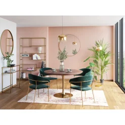 KARE Design Tables À Manger|Table Invitation Noyer-Laiton O120Cm