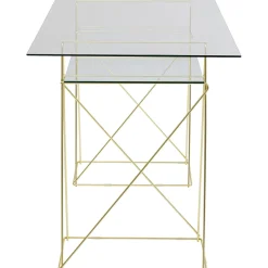 KARE Design Bureaux|Table Polar Laiton-Verre Trempe 8Mm