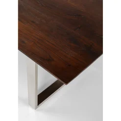 KARE Design Tables À Manger|Table Symphony Fonce Chrome 200X100