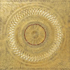 KARE Design Tableaux D'Objets|Tableau Décoratif Art Geometric Circle Dore 120X12