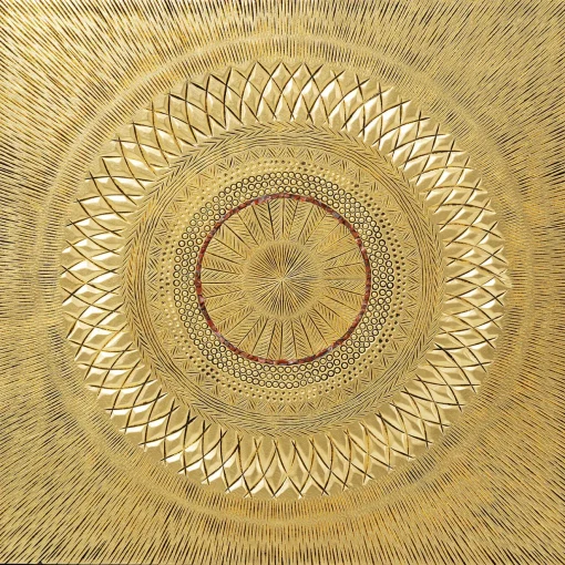 KARE Design Tableaux D'Objets|Tableau Décoratif Art Geometric Circle Dore 120X12