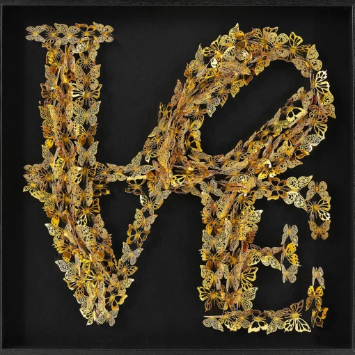 KARE Design Tableaux D'Objets|Tableau Décoratif Love Butterfly 90X90Cm