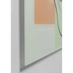 KARE Design Tableaux En Verre|Tableau En Verre Art Face Pastell 100X100Cm