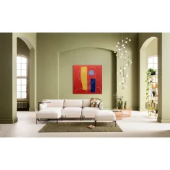 KARE Design Tableaux En Verre|Tableau En Verre Art Face Rouge 100X100Cm