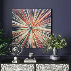 KARE Design Tableaux En Verre|Tableau En Verre 3D Light Speed 100X100Cm