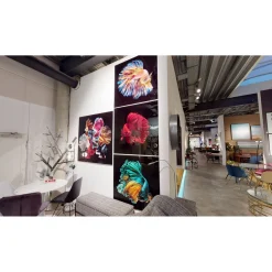 KARE Design Tableaux En Verre|Tableau En Verre Fire Fish 100X100Cm