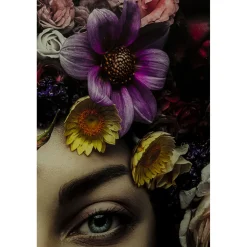 KARE Design Tableaux En Verre|Tableau En Verre Flower Art Lady 120X120Cm