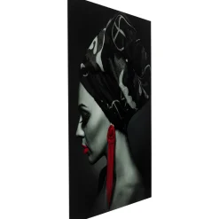 KARE Design Tableaux En Verre|Tableau En Verre Lady Red Earring 80X120Cm
