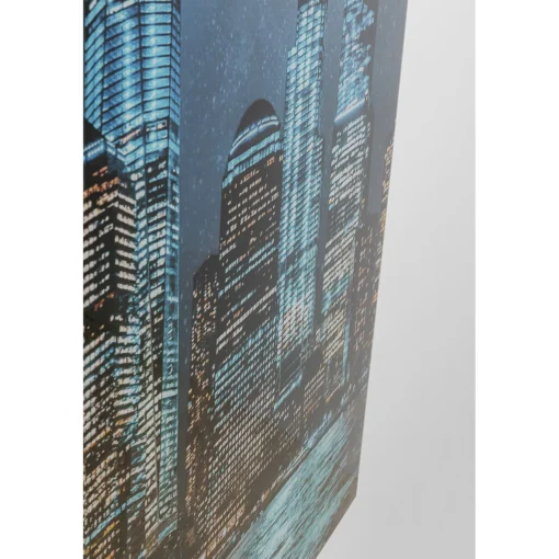 KARE Design Tableaux En Verre|Tableau En Verre Night Skyline 90X120Cm