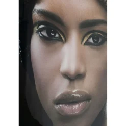 KARE Design Tableaux En Verre|Tableau En Verre Royal Headdress Face 100X150Cm