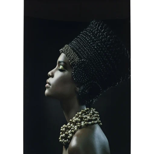 KARE Design Tableaux En Verre|Tableau En Verre Royal Headdress Profile 100X150Cm