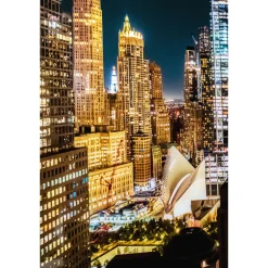 KARE Design Tableaux En Verre|Tableau En Verre Skyline Night 150X100Cm