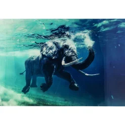 KARE Design Tableaux En Verre|Tableau En Verre Swimming Elephant 180X120