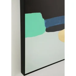 KARE Design Tableaux Encadres|Tableau Encadre Abstract Shapes Vert 73X143Cm