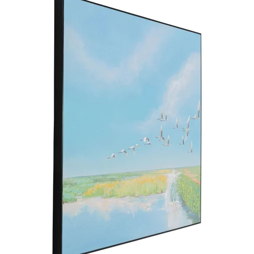 KARE Design Tableaux Encadres|Tableau Encadre Flying Birds 120X120Cm
