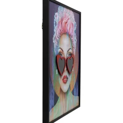 KARE Design Tableaux Encadres|Tableau Encadre Heart Glasses 100X80Cm