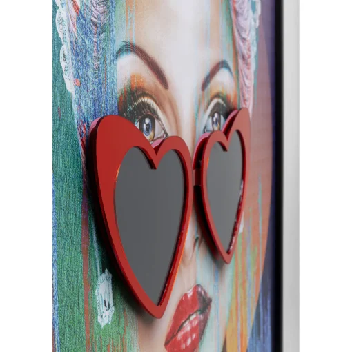 KARE Design Tableaux Encadres|Tableau Encadre Heart Glasses 100X80Cm